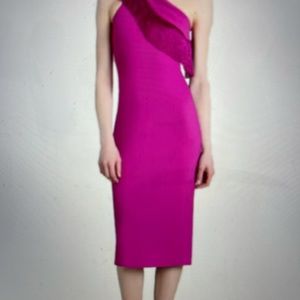 Magenta Fringe Midi Dress NWT